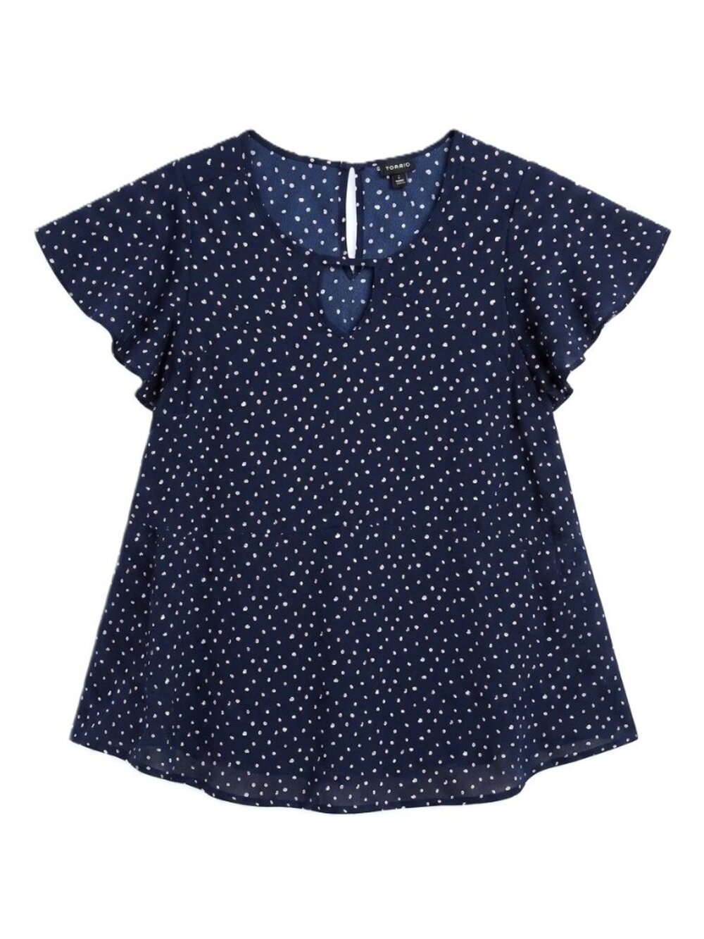 TORRID Double Dot A-Line Blouse. Plus Size 2 - Picture 2 of 9